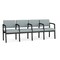 Lesro Lenox Steel 4 Seater with Center Arms, Ash (Blue) Seat, Ash Back, 85.5 W 24.5 L 32 H LS4103 - alternate 1
